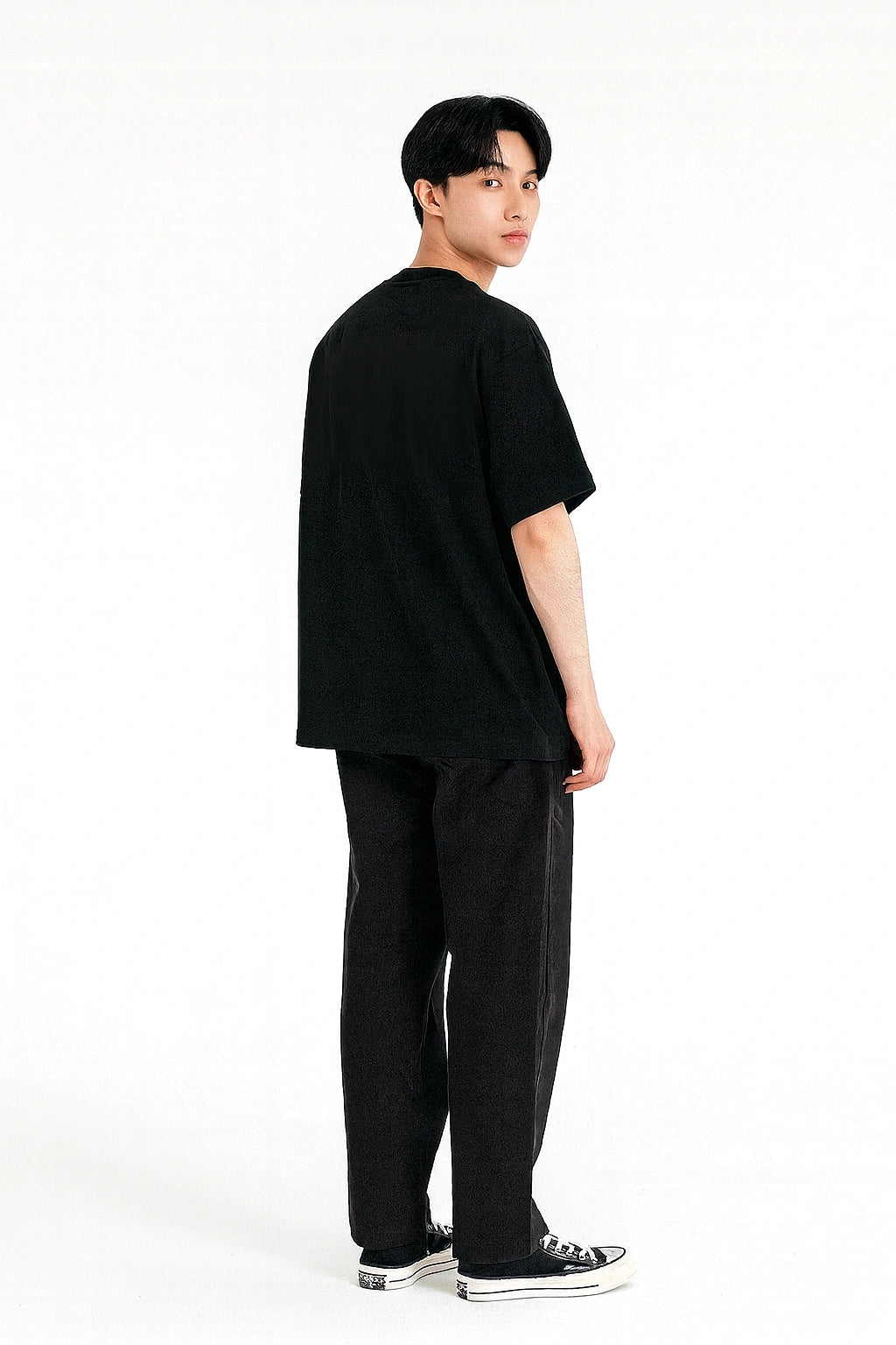 Wolffoxx Black Tribal Bear Graphic Oversized T-Shirt