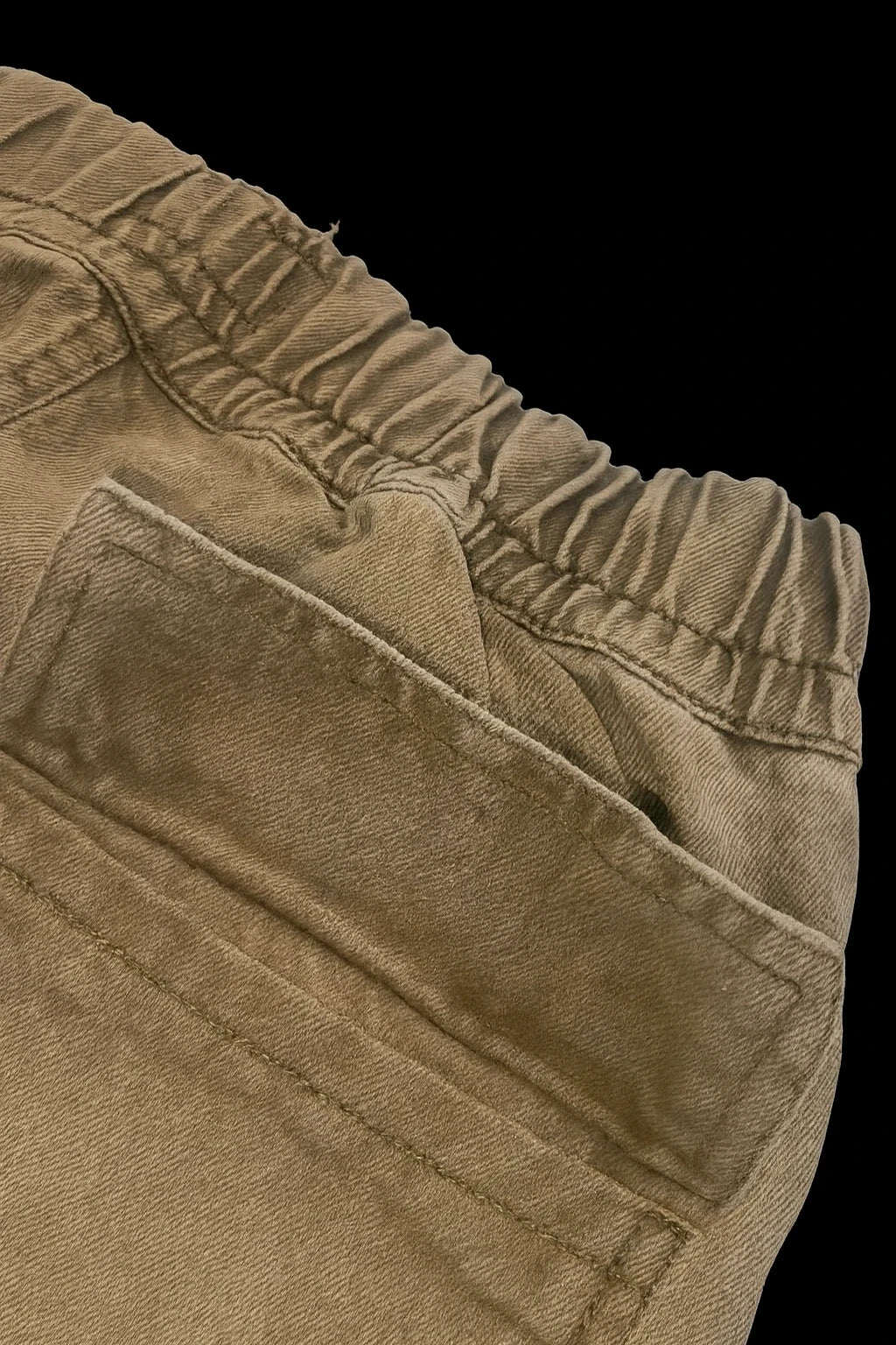 Wolffoxx Vintage Camel Loose-Fit Pull-On Denim Pants