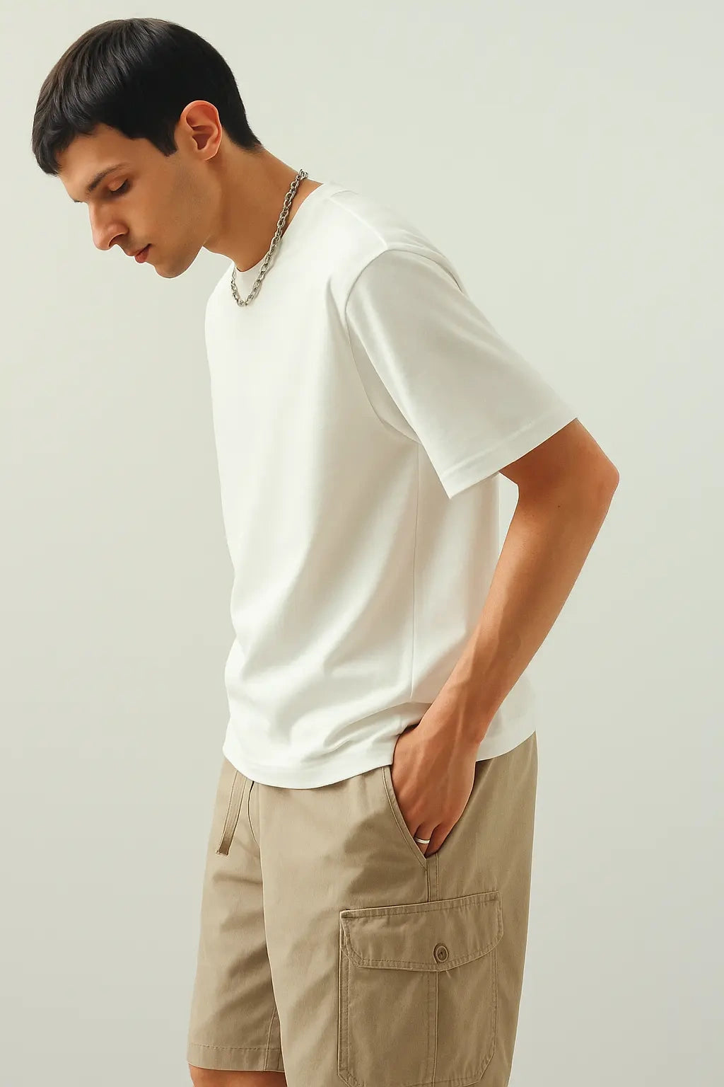 Wolffoxx White "Ocean Is Yours" Graphic Oversized T-Shirt