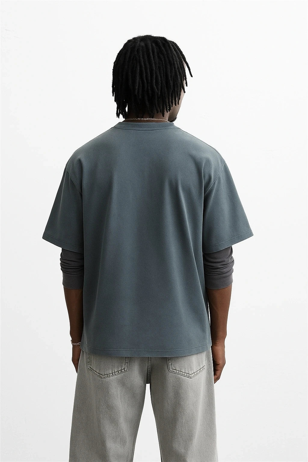 Wolffoxx Charcoal Grey "Eye On You" Owl Graphic Oversized T-Shirt