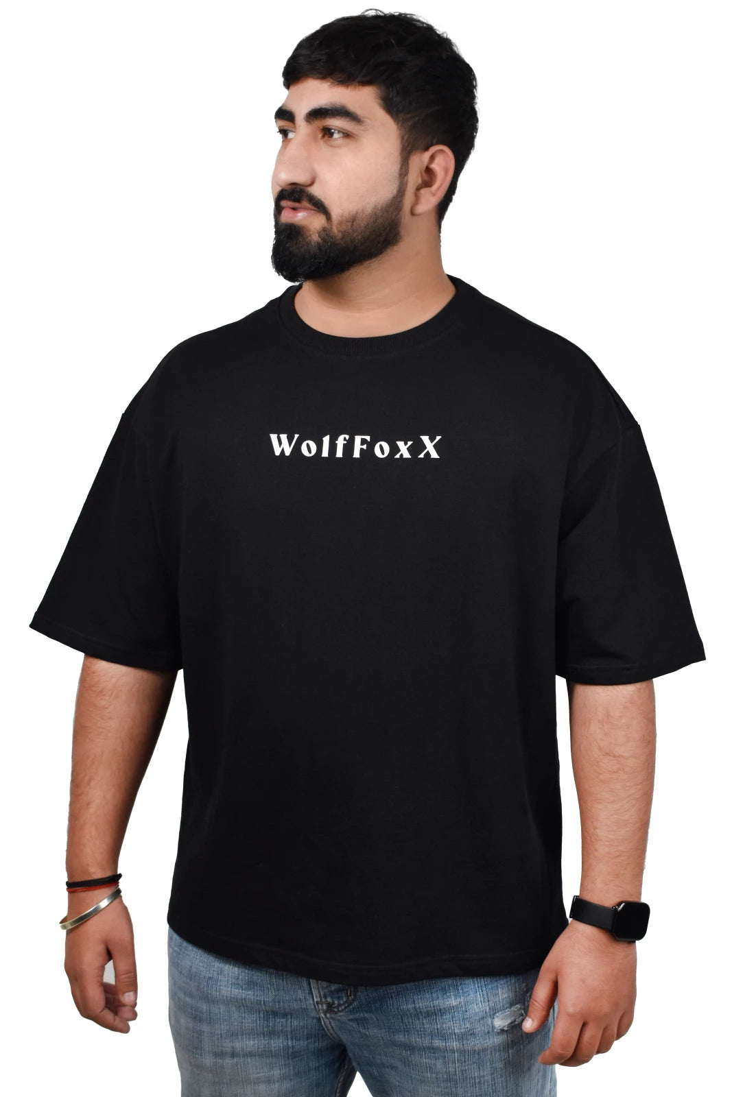 Wolffoxx Black "Doctor Doom" Graphic Oversized T-Shirt