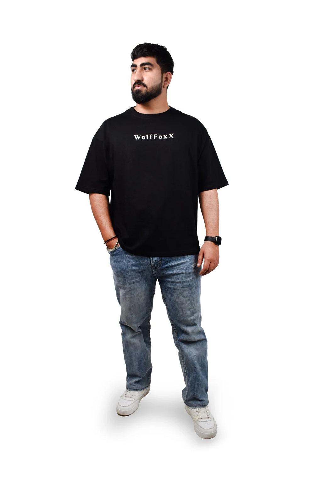 Wolffoxx Black "Doctor Doom" Graphic Oversized T-Shirt