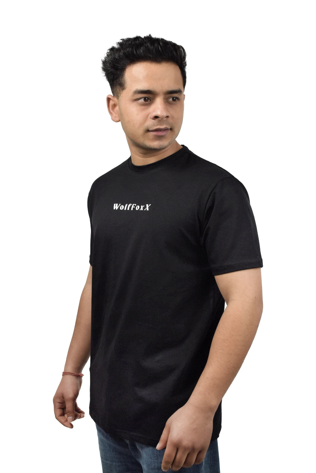 Wolffoxx Black Minimalist Chest Logo T-Shirt
