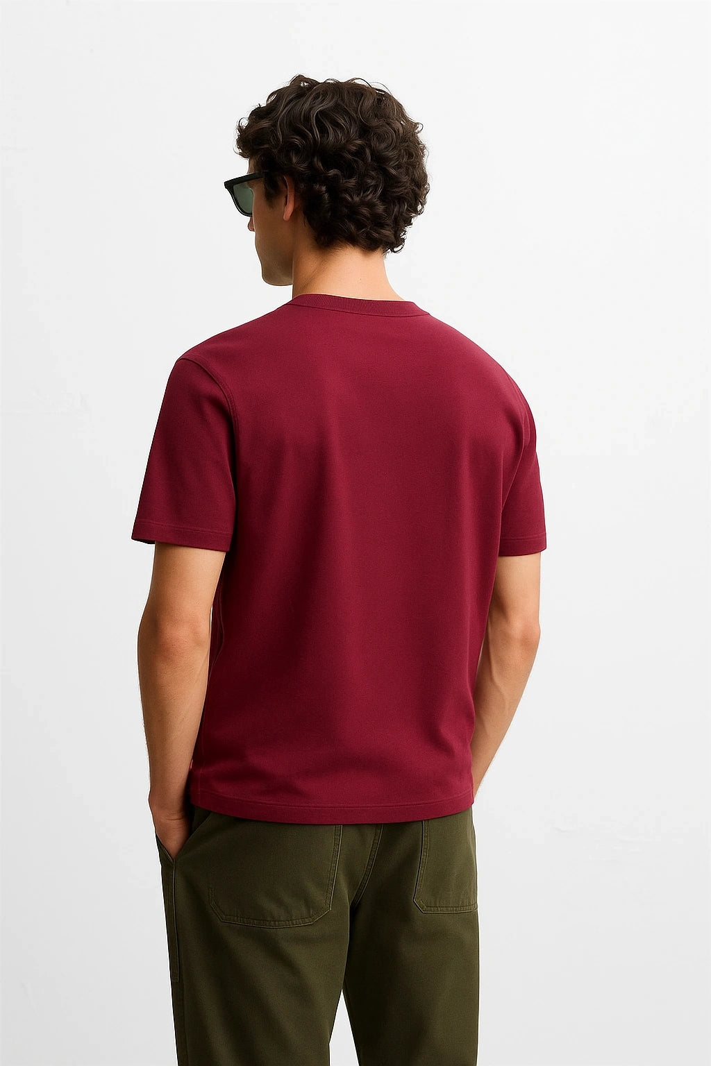 Wolffoxx Maroon "Just Keep Going" Graphic Oversized T-Shirt